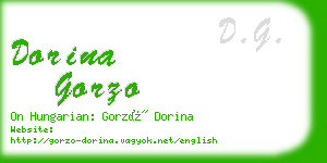 dorina gorzo business card